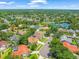 Beautiful aerial view of neighborhood featuring mature landscaping and small lakes at 14103 Stonebrook Ct, Tampa, FL 33624