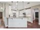 This kitchen features white cabinets, pendant lighting, and stainless steel appliances at 19711 Wellington Manor Blvd, Lutz, FL 33549