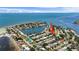 Aerial view showcasing the waterfront community and the property's proximity to the water at 2334 Tropical Shores Se Dr, St Petersburg, FL 33705