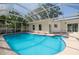 Relaxing screened-in pool area surrounded by well-maintained patio and privacy at 2436 Beacon Groves Blvd, Palm Harbor, FL 34683
