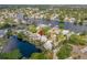 Scenic aerial view showcases the home's proximity to the waterfront and beautiful backyard at 320 Tallahassee Ne Dr, St Petersburg, FL 33702
