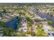 Aerial view of waterfront home with mature trees and beautiful landscaping at 320 Tallahassee Ne Dr, St Petersburg, FL 33702