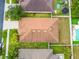 Aerial view of a home with a private fenced backyard and a backyard pool at 3302 Granite Ridge Loop, Land O Lakes, FL 34638
