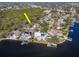 Scenic aerial view showcasing the property's waterfront location and neighborhood amenities at 4202 Deepwater Ln, Tampa, FL 33615