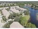 Gorgeous aerial view of waterfront townhomes, showcasing the community's pristine landscaping and peaceful atmosphere at 580 Shoreham Ne Ct, St Petersburg, FL 33716