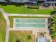 Aerial view of shuffleboard courts, a community amenity, and beautifully landscaped grounds at 5817 Park N St # 310, St Petersburg, FL 33709