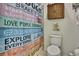 Bathroom featuring a shower with dog themed decor at 5925 Sweet William Ter, Land O Lakes, FL 34639