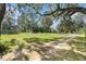 Expansive front yard featuring mature trees and a long driveway leading to a house in a rural setting at 5960 Boyette Rd, Wesley Chapel, FL 33545