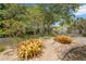 Landscaped front yard with decorative plants and a well-maintained driveway, creating a welcoming entrance at 6618 12Th N St, St Petersburg, FL 33702