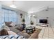 Spacious living room featuring a comfortable couch, stylish rug, and bright natural light at 8208 Volusia Pl, Tampa, FL 33637