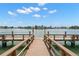 Inviting waterfront property with a private wooden dock offering serene views and direct access to the water at 9201 Captiva Cir, St Pete Beach, FL 33706
