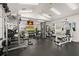 Well-equipped fitness center featuring modern weight machines and a rubber floor at 9201 Captiva Cir, St Pete Beach, FL 33706
