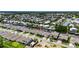 Aerial view of waterfront homes with canal access, displaying a well-maintained neighborhood with verdant lawns and landscaping at 1028 Signet Dr, Apollo Beach, FL 33572