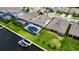 Stunning aerial view of waterfront homes, showing pools, docks and manicured lawns in an upscale neighborhood at 1028 Signet Dr, Apollo Beach, FL 33572