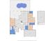 Detailed floor plan showcasing the layout of the house, including the primary bedroom, living room, kitchen, and garage at 111 Falling Water Dr, Brandon, FL 33511