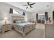 Spacious main bedroom with sliding glass doors leading to a screened patio at 111 Falling Water Dr, Brandon, FL 33511