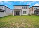 Spacious backyard featuring a well-maintained lawn, perfect for outdoor activities at 19238 Old Spanish Rd, Tampa, FL 33647