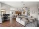 Open-concept living room with great natural light and a view to the kitchen and dining room at 2350 126Th E Dr, Parrish, FL 34219
