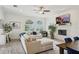 Spacious living room with modern decor and a view into the backyard at 2616 11Th N St, St Petersburg, FL 33704