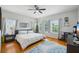 Spacious main bedroom with wood floors, a ceiling fan and bright natural light at 2616 11Th N St, St Petersburg, FL 33704