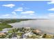 Expansive aerial perspective of a luxury waterfront home surrounded by beautiful waterways and lush landscape at 3236 Gulf Winds Cir, Hernando Beach, FL 34607