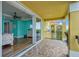 Balcony connects to bedroom with sweeping views of the water at 3236 Gulf Winds Cir, Hernando Beach, FL 34607