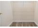 Small walk-in closet with carpet and a metal rod for storage and clothes hanging at 3922 Silverlake Way, Wesley Chapel, FL 33544