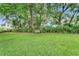 Enjoy the large backyard with a swing set, mature trees, and lush landscaping at 414 Summit Chase Dr, Valrico, FL 33594