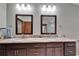 Bathroom with a double sink vanity with marble countertops at 414 Summit Chase Dr, Valrico, FL 33594