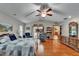 Open primary suite with vaulted ceiling, and lanai access at 414 Summit Chase Dr, Valrico, FL 33594