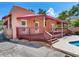 Inviting back deck with awning and a view to a pool at 4521 W Azeele St, Tampa, FL 33609