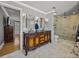 This bathroom features a stand up shower and a decorative vanity with double sinks at 4611 Ackerly Way, Brandon, FL 33511