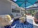 Relaxing patio area with comfortable seating and umbrella at 4611 Ackerly Way, Brandon, FL 33511