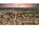 An aerial view showcasing a residential area featuring cozy homes, well-maintained landscaping, and convenient neighborhood access at 4684 72 N Ave, Pinellas Park, FL 33781