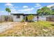 The charming exterior of the home is enhanced by lovely landscaping and blue sky at 4684 72 N Ave, Pinellas Park, FL 33781
