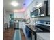 Modern kitchen featuring sleek white cabinets, stainless steel appliances, and ample counter space at 5106 15Th S Ave, Gulfport, FL 33707