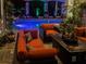 The screened pool area is lighted at night and has ample seating and views of the intercoastal waterway at 5417 Tybee Island Dr, Apollo Beach, FL 33572