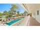 Relaxing poolside view showcasing the well-maintained pool and surrounding landscaping at 600 71St Ave # 16, St Pete Beach, FL 33706