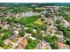 Community aerial featuring tree covered streets surrounding single Gathering homes near a lake at 613 Sportsman Park Dr, Seffner, FL 33584