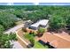 Expansive aerial view showcases the property's layout, mature trees, and proximity to neighborhood streets at 613 Sportsman Park Dr, Seffner, FL 33584