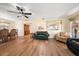 Bright living room with hardwood floors and plenty of space for entertaining at 6282 41St N Ave, St Petersburg, FL 33709