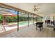 Relaxing covered patio and pool area is great for entertaining at 7700 Willow Brook Ct, Hudson, FL 34667