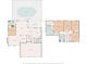 Detailed floor plan showing layout of rooms, swimming pool, and garage at 11723 Gothic Ln, Tampa, FL 33626