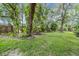 Lush backyard featuring vibrant greenery and mature trees for a serene and private outdoor space at 2354 Messenger Cir, Safety Harbor, FL 34695