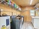 Well-equipped laundry room with modern washer/dryer and convenient storage shelving at 2928 W Arch St, Tampa, FL 33607
