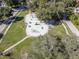 Overhead shot of a neighborhood playground with multiple play structures, benches, and grassy areas at 415 Mission Hills Ave, Temple Terrace, FL 33617