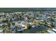 Sweeping aerial shot showcasing a waterfront community, with serene canals and beautiful homes at 4464 Neptune Dr, Hernando Beach, FL 34607