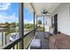 Relaxing waterfront views from the home's covered patio with canal access at 4464 Neptune Dr, Hernando Beach, FL 34607