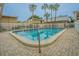 Inviting community pool area with multiple palm trees at 4708 Michael Ct # 103, Tampa, FL 33614
