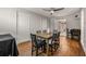 Dining room with seating for six featuring hardwood floors at 4735 W Leila Ave, Tampa, FL 33616